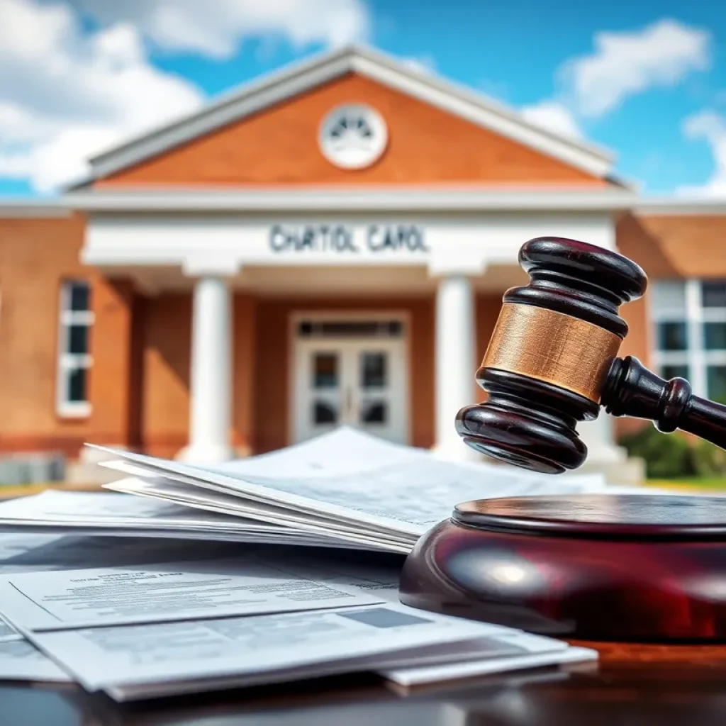 Image illustrating legal issues related to school asset claims.