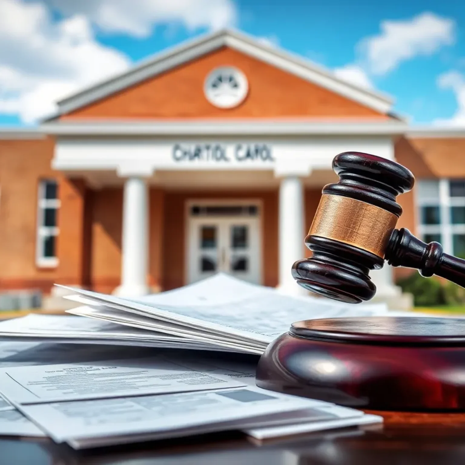 Image illustrating legal issues related to school asset claims.