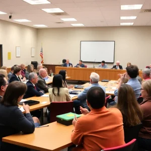 Leon County School Board members in a meeting discussing new policies.