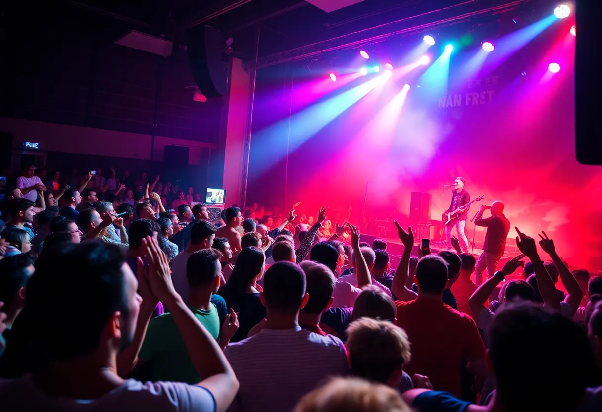 Mayday Parade performing live at their anniversary concert in Tallahassee.