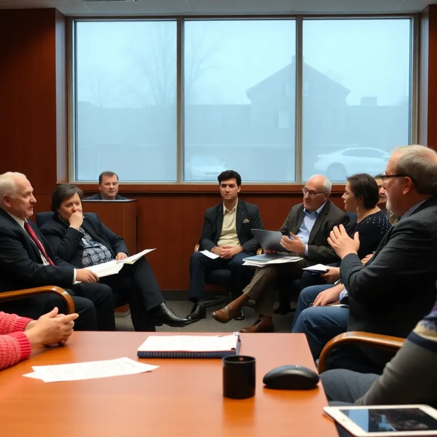 City officials and residents in discussion about eminent domain and gas station development