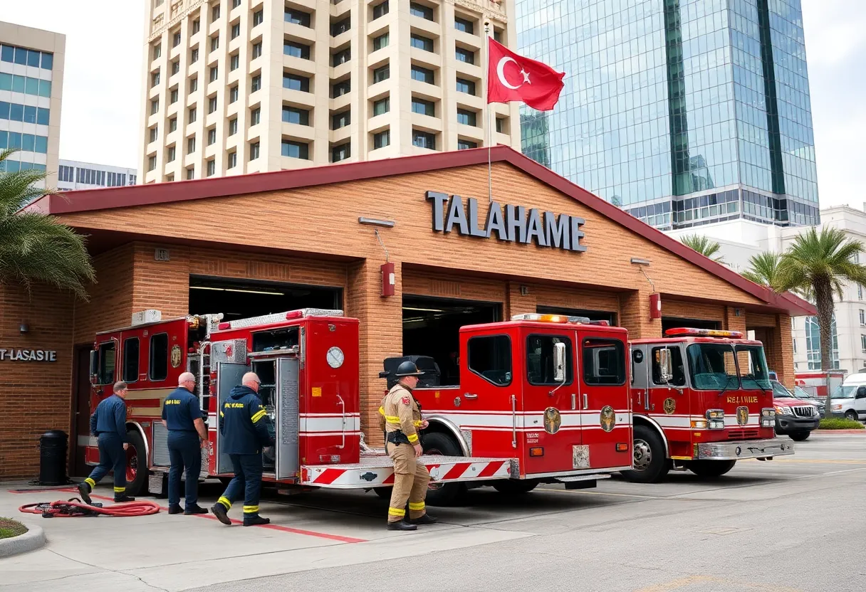 Firefighters at work in Tallahassee's fire station