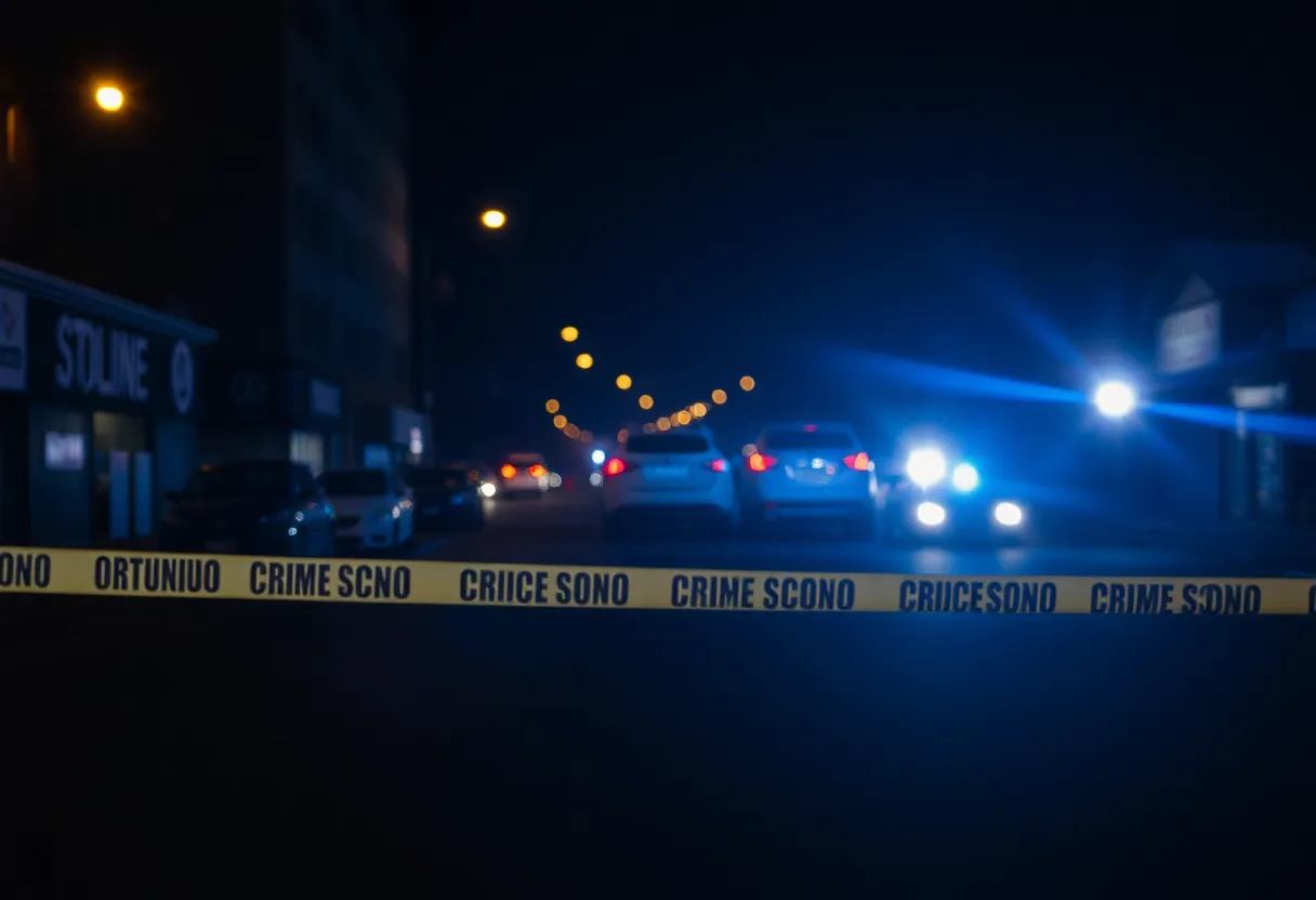 Police investigation scene in Tallahassee