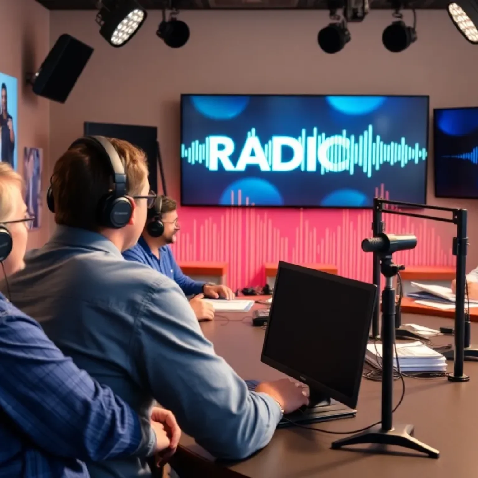 Interior of a radio station studio in Tallahassee