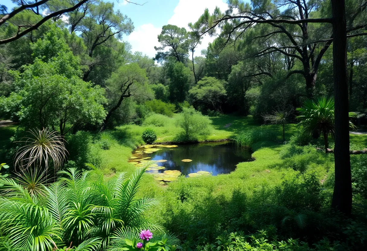 Lush greenery and natural landscape of Big Tree 40 Conservation Area