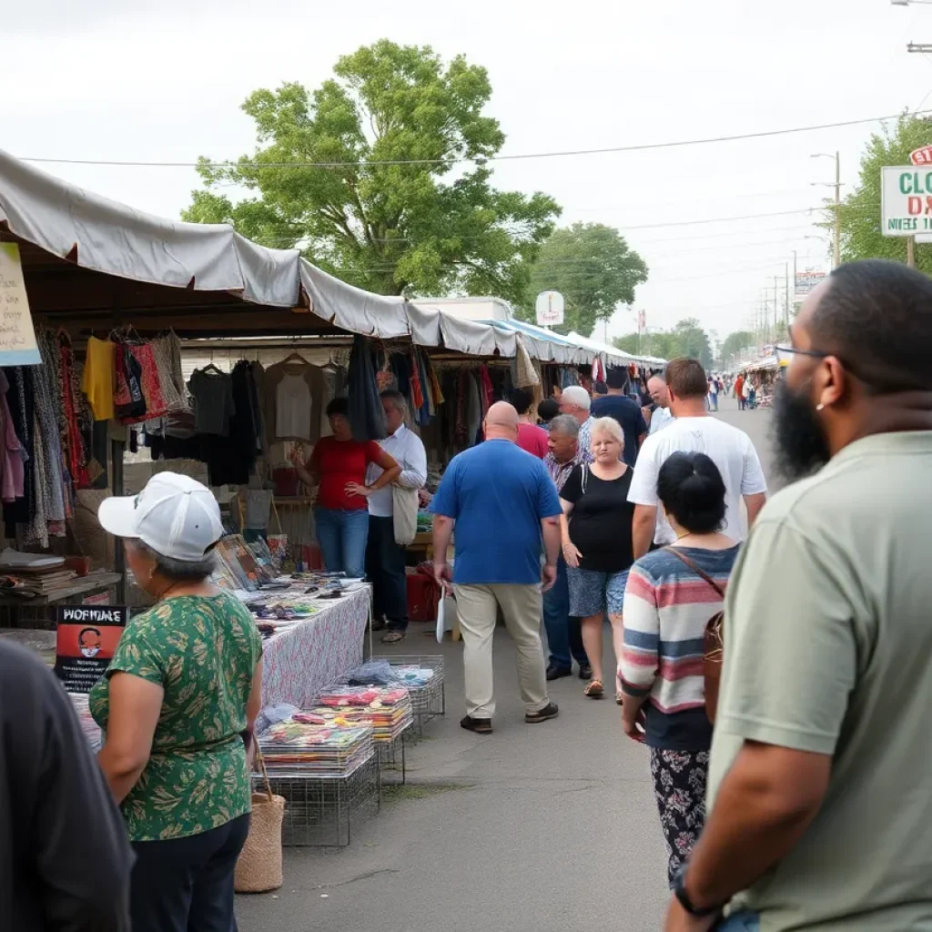 Flea Market Tallahassee with vendors and community members