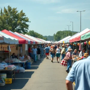 Vendors and shoppers at Flea Market Tallahassee