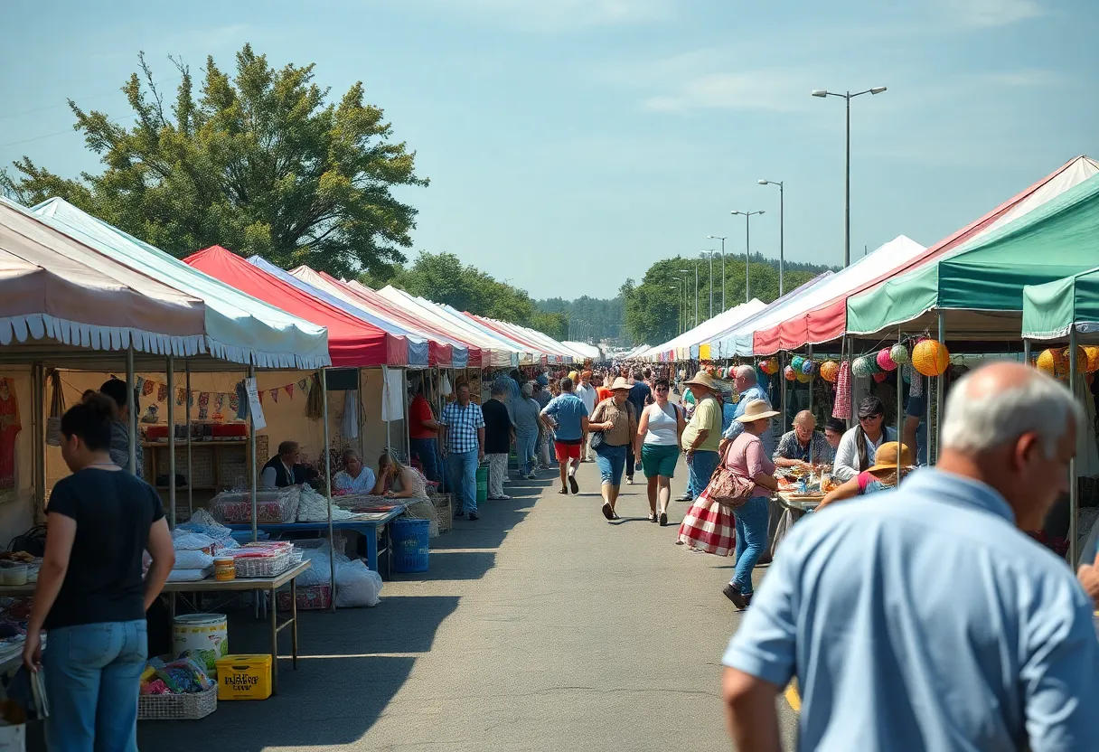 Vendors and shoppers at Flea Market Tallahassee