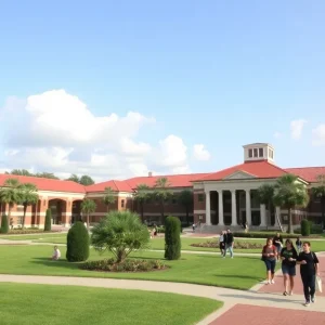 Florida State University campus with students