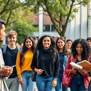 Students of diverse backgrounds on campus at Florida State University