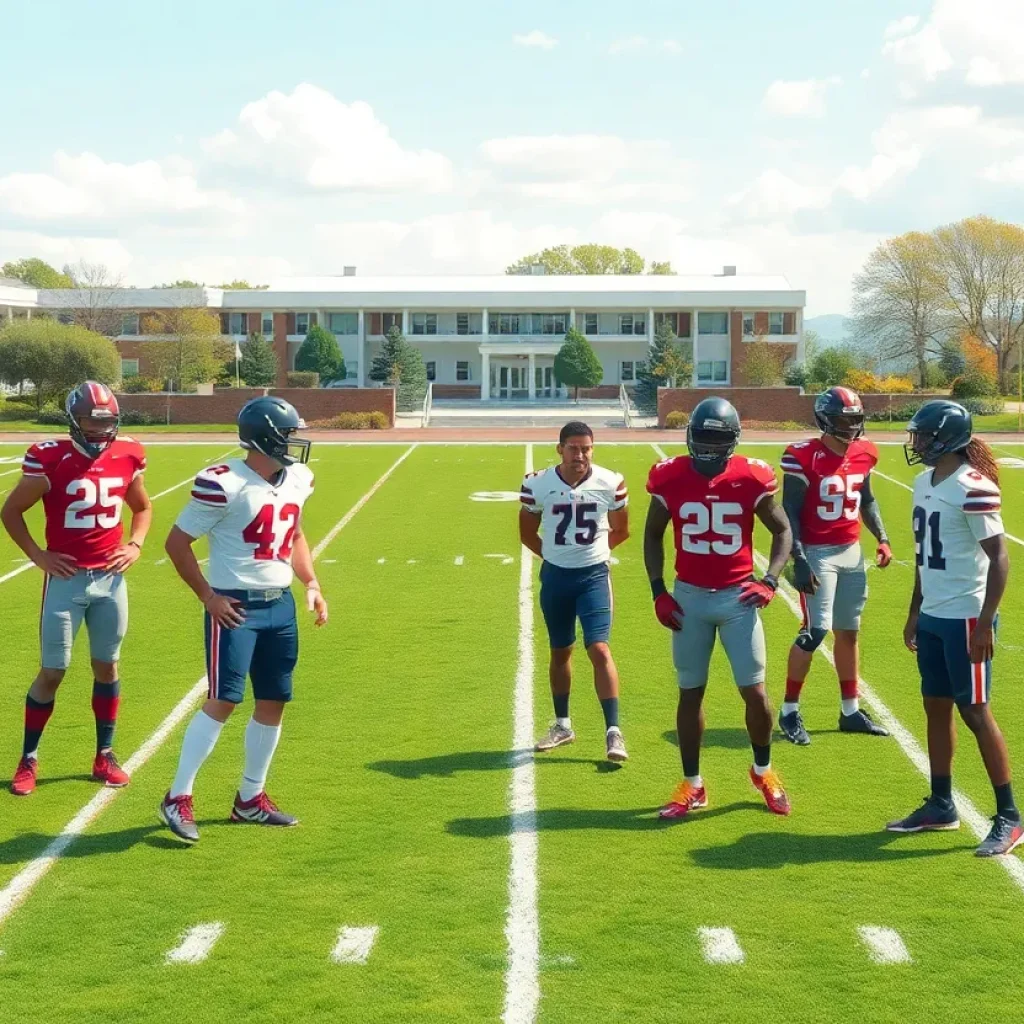 Florida State University football players showcasing athleticism on the field