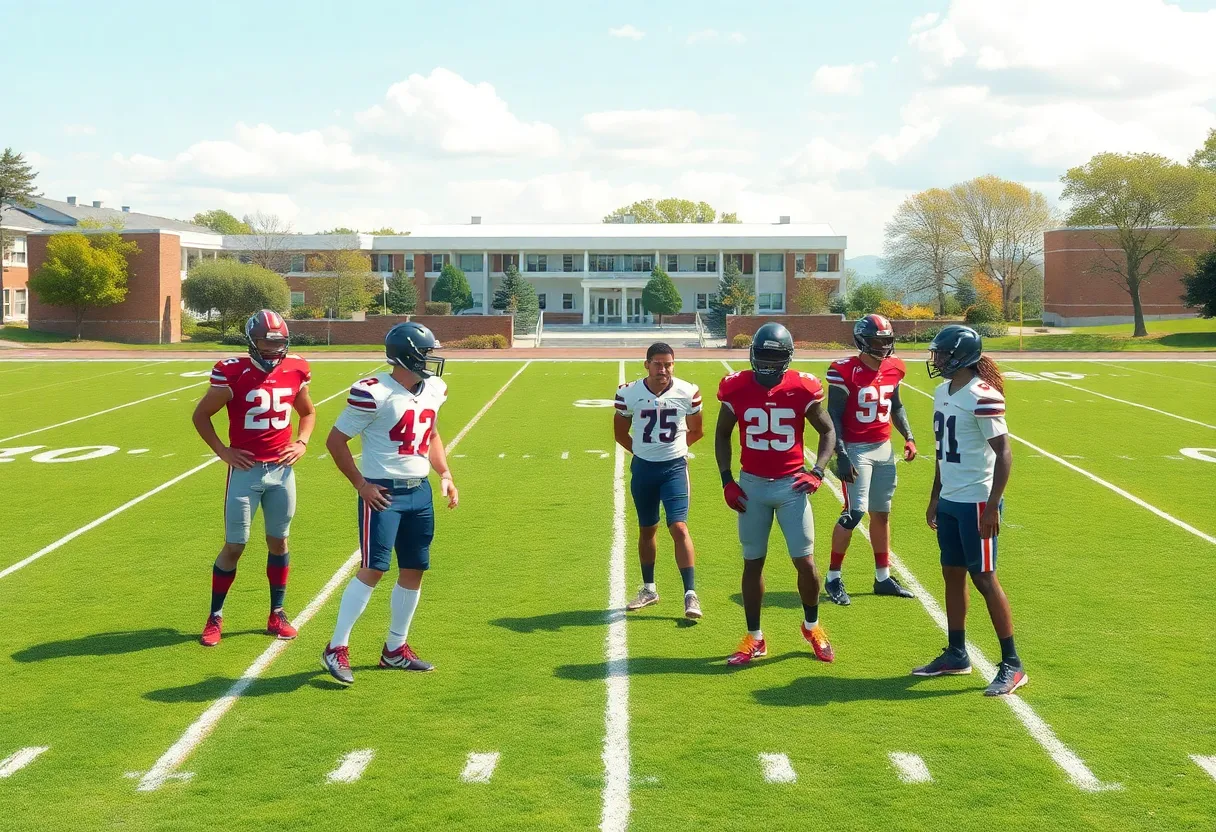 Florida State University football players showcasing athleticism on the field