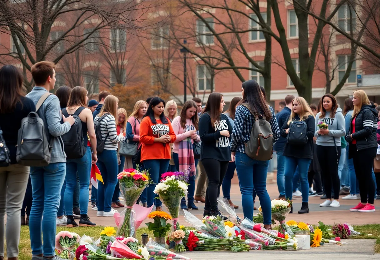 Memorial at Florida State University for victims of shooting