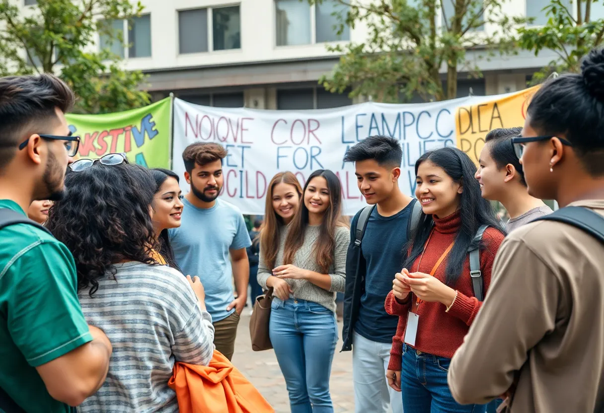Young activists participating in the Good Trouble initiative in Tallahassee