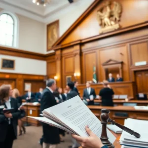 Exterior view of the Leon County Courthouse with legal professionals outside.