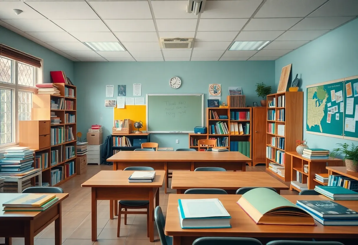 A warm classroom representing the influence of a beloved educator.