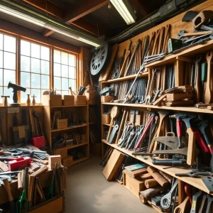 Interior view of the Screws Tool Library showcasing various tools on shelves.