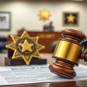 Sheriff Badge and Gavel