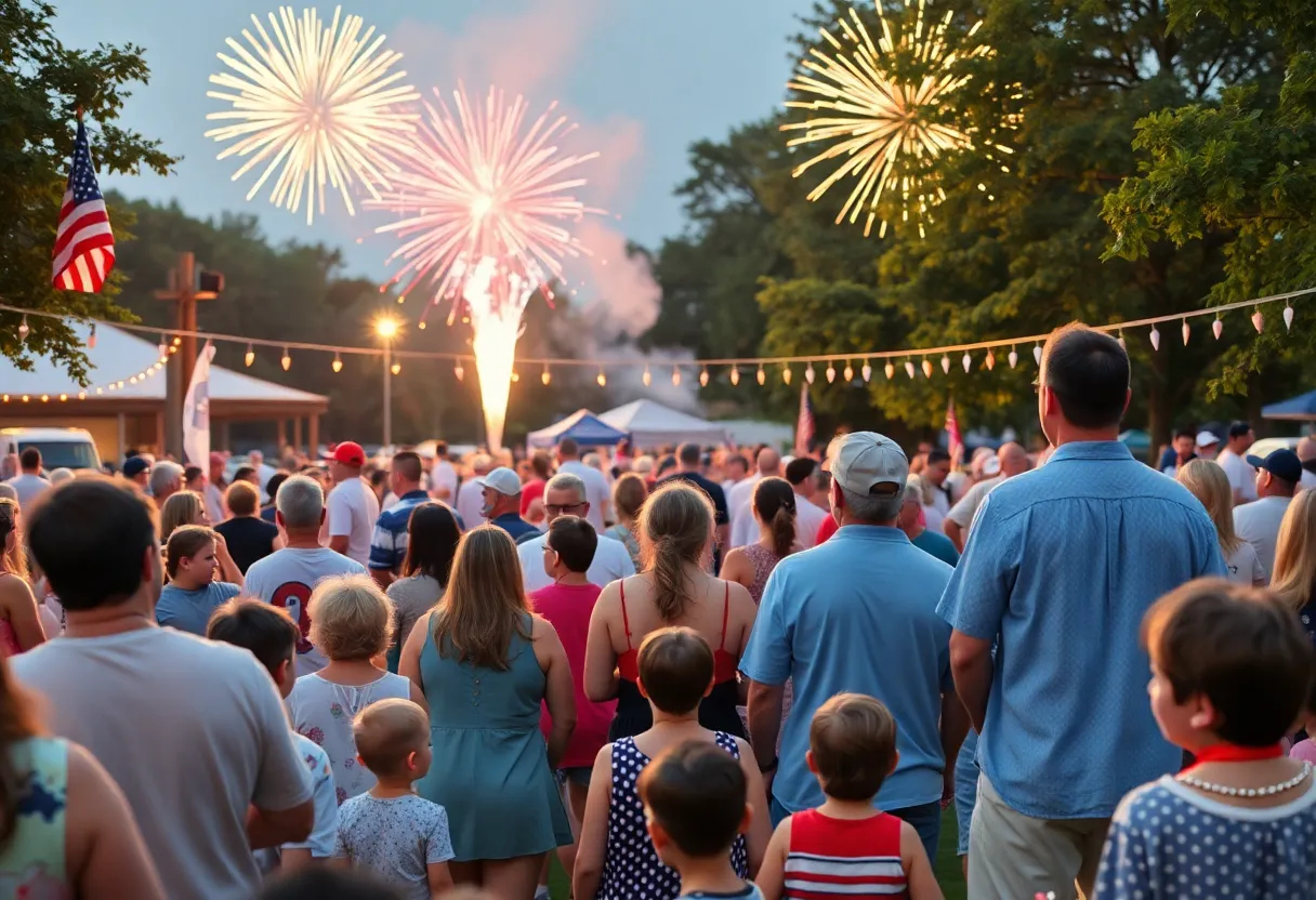 Community gathering celebrating Independence Day in Tallahassee