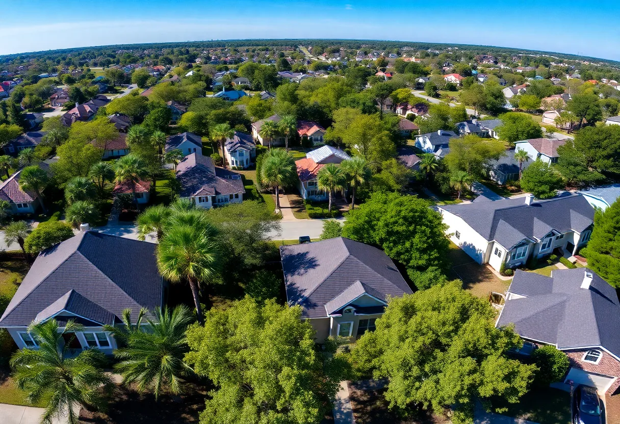 Residential neighborhood in Tallahassee with a variety of homes