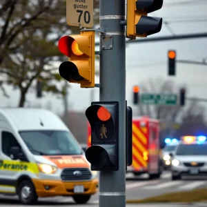 Traffic Intersection with Signal Pole