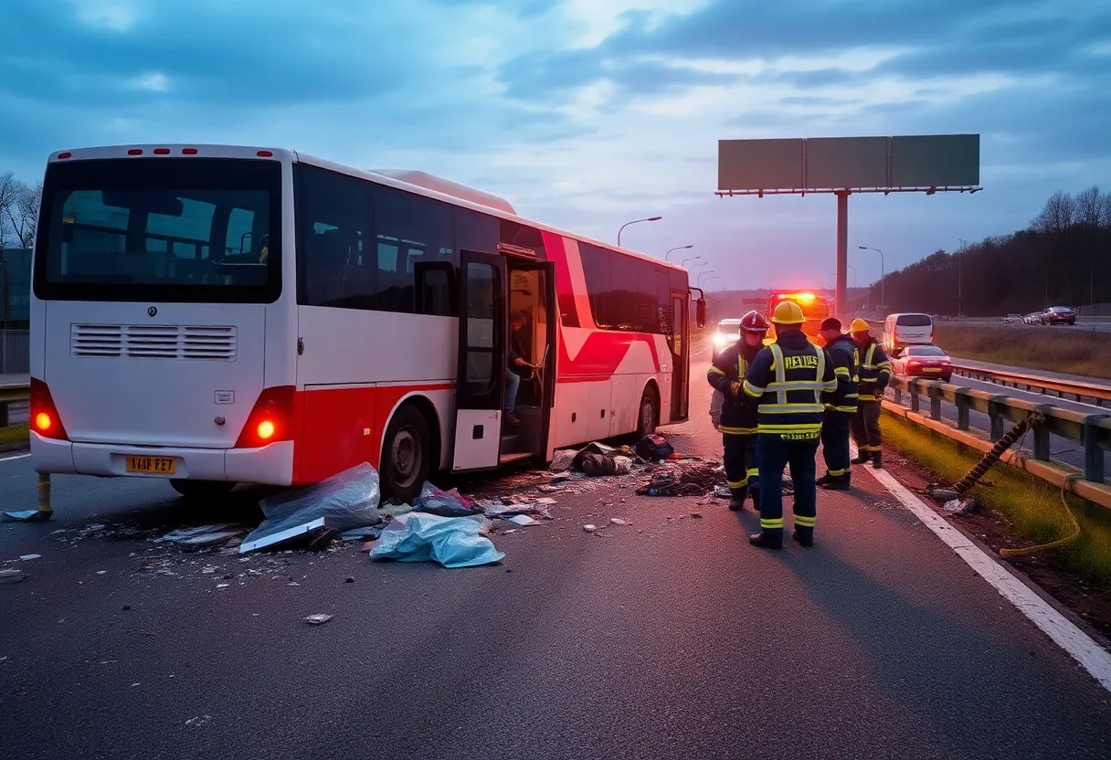 Aftermath of Bus Crash