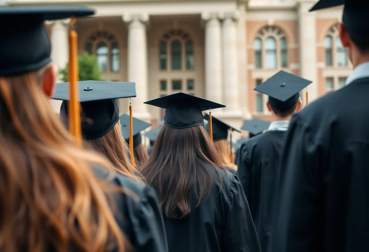 Students celebrating graduation at Florida A&M University