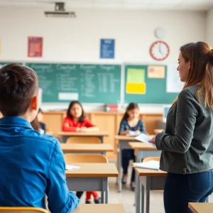 Classroom environment representing new disciplinary measures in Florida schools.