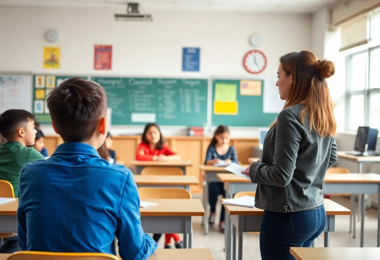 Classroom environment representing new disciplinary measures in Florida schools.