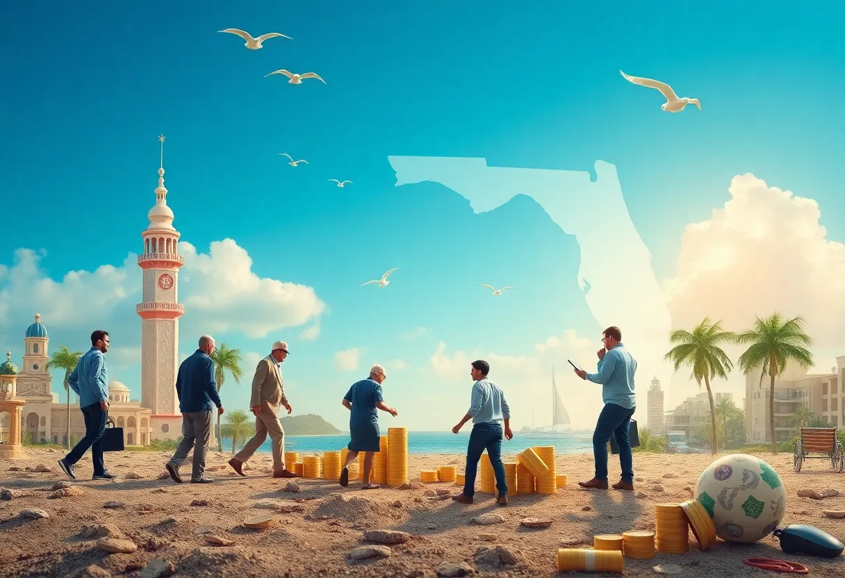 Conceptual image depicting financial assets being reclaimed in Florida