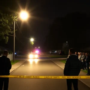 Police officers at the scene of a shooting in Gadsden County