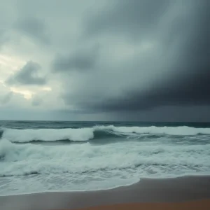 Hurricane Erin Turbulent Ocean