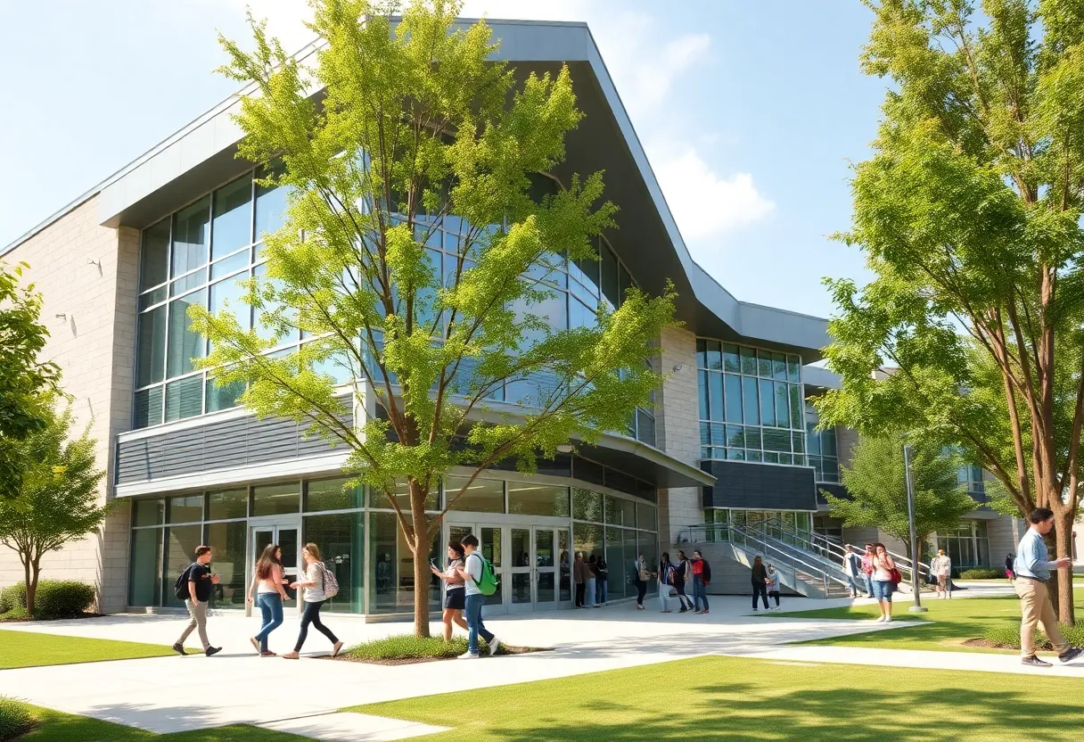 Exterior view of the Innovation Academy of Excellence in Tallahassee.