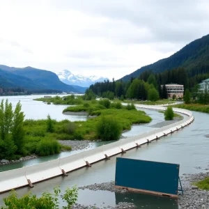 Temporary Flood Barriers in Juneau