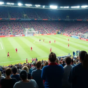 Kansas women's soccer team competing against Florida State