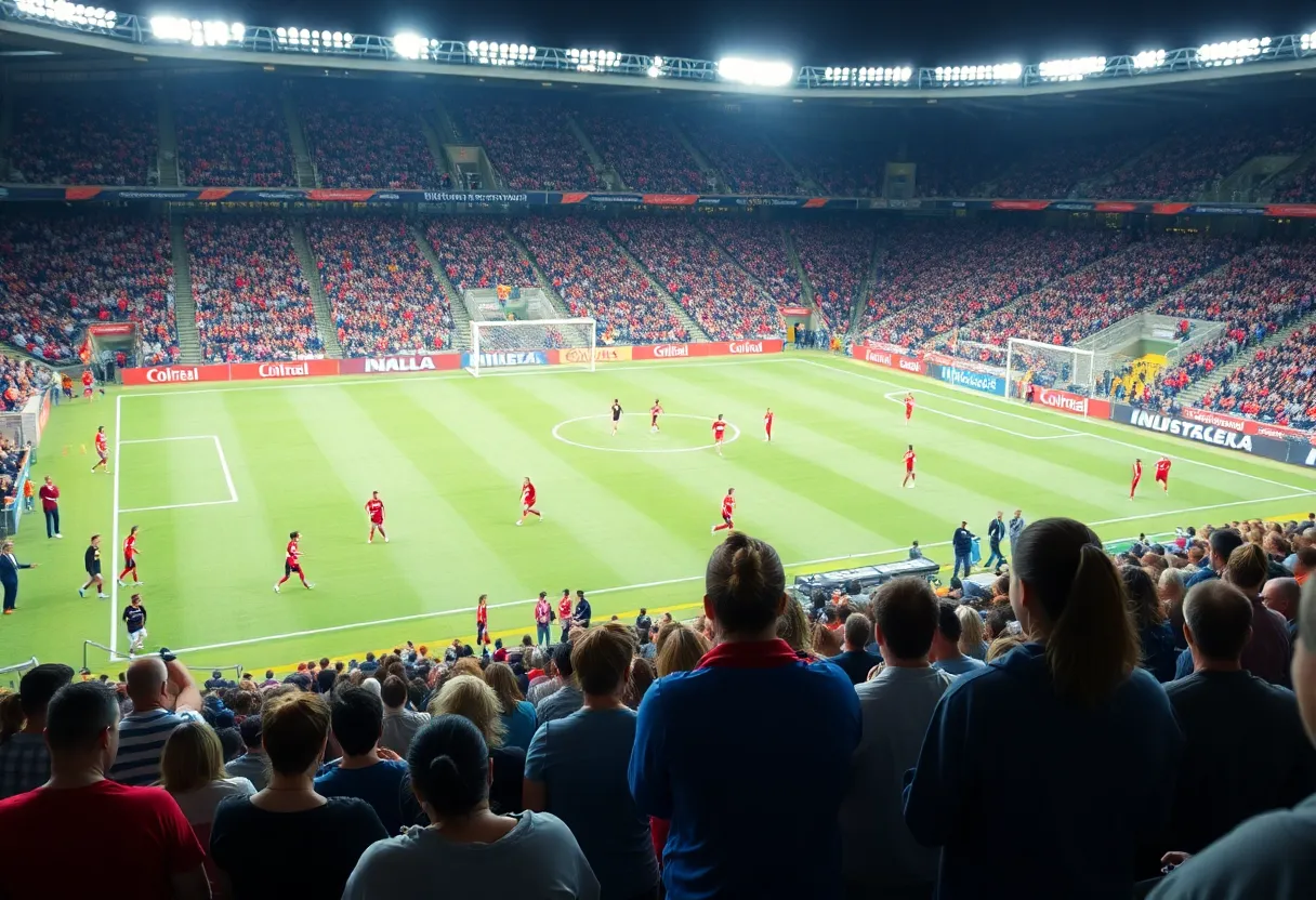 Kansas women's soccer team competing against Florida State