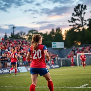 Kansas women's soccer team playing against Florida State University.