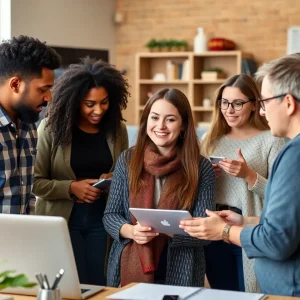 Participants of the LEAP Program working together in a workshop.