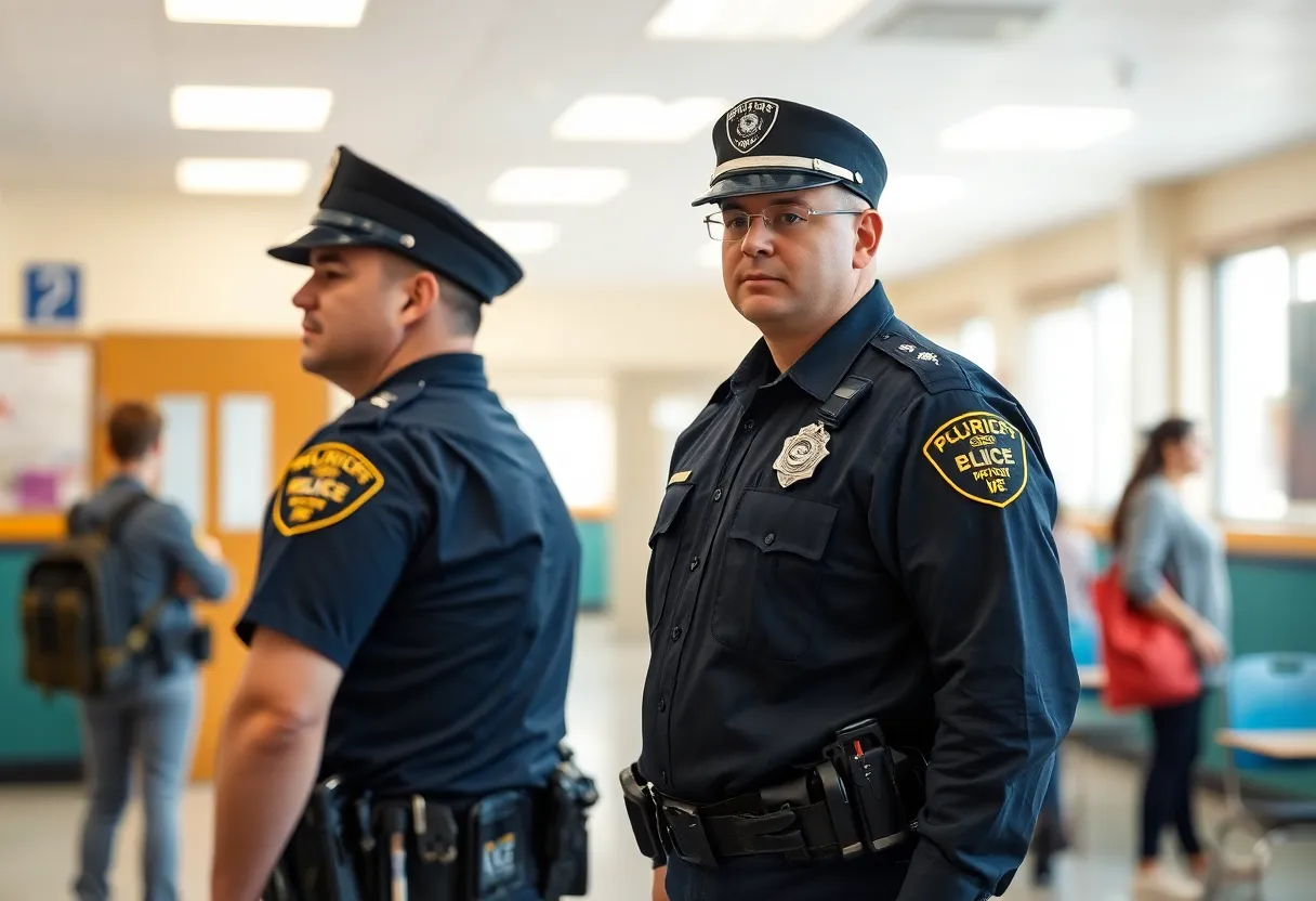 Graphic representation of school safety and law enforcement