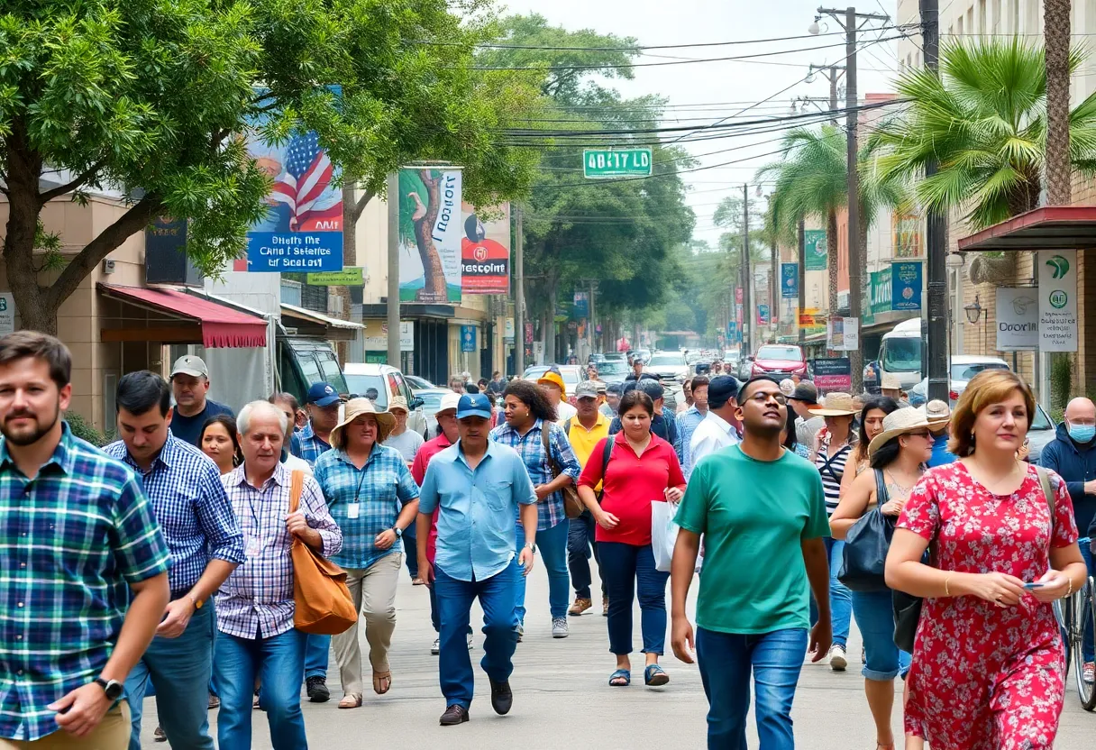 Diverse individuals engaged in work and employment activities in Tallahassee, Florida