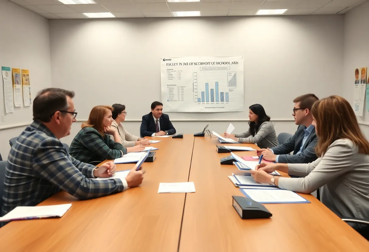 Leon County School Board discussing budget at a meeting