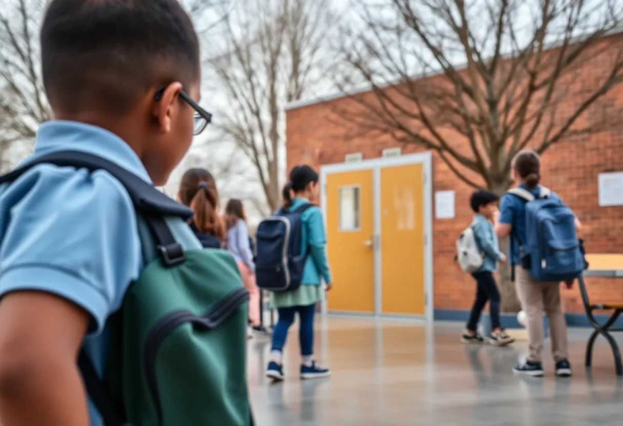 An illustration emphasizing safety measures in educational institutions.