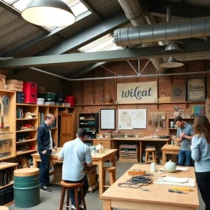 Community members using tools in the SCREWS library