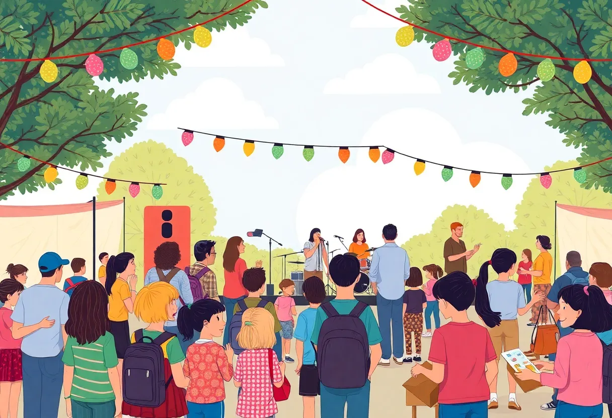 Families and community members enjoying back-to-school festivities in Tallahassee.