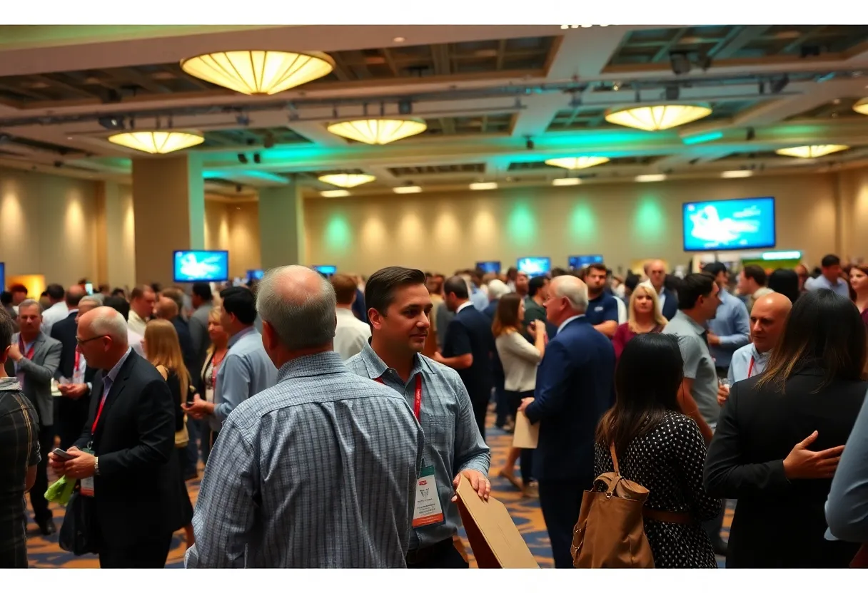 Participants networking at the Tallahassee Chamber of Commerce conference