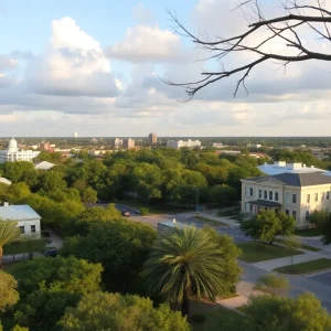 A beautiful view of Tallahassee highlighting community development.