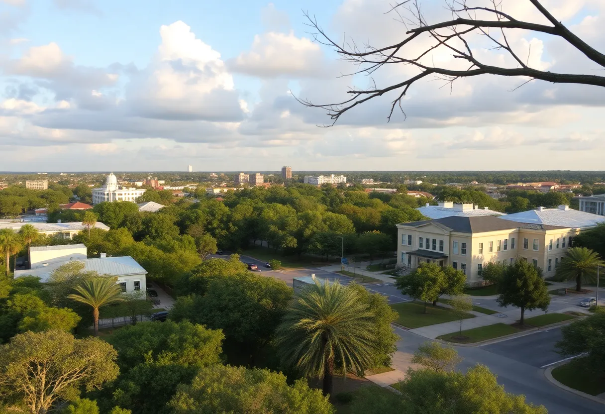 A beautiful view of Tallahassee highlighting community development.