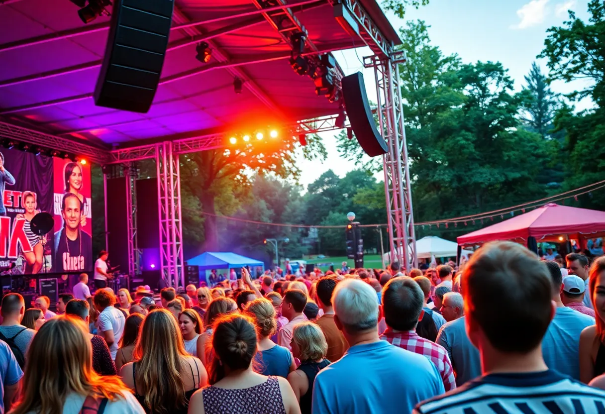 Live music concert in Tallahassee with audience enjoying the performance