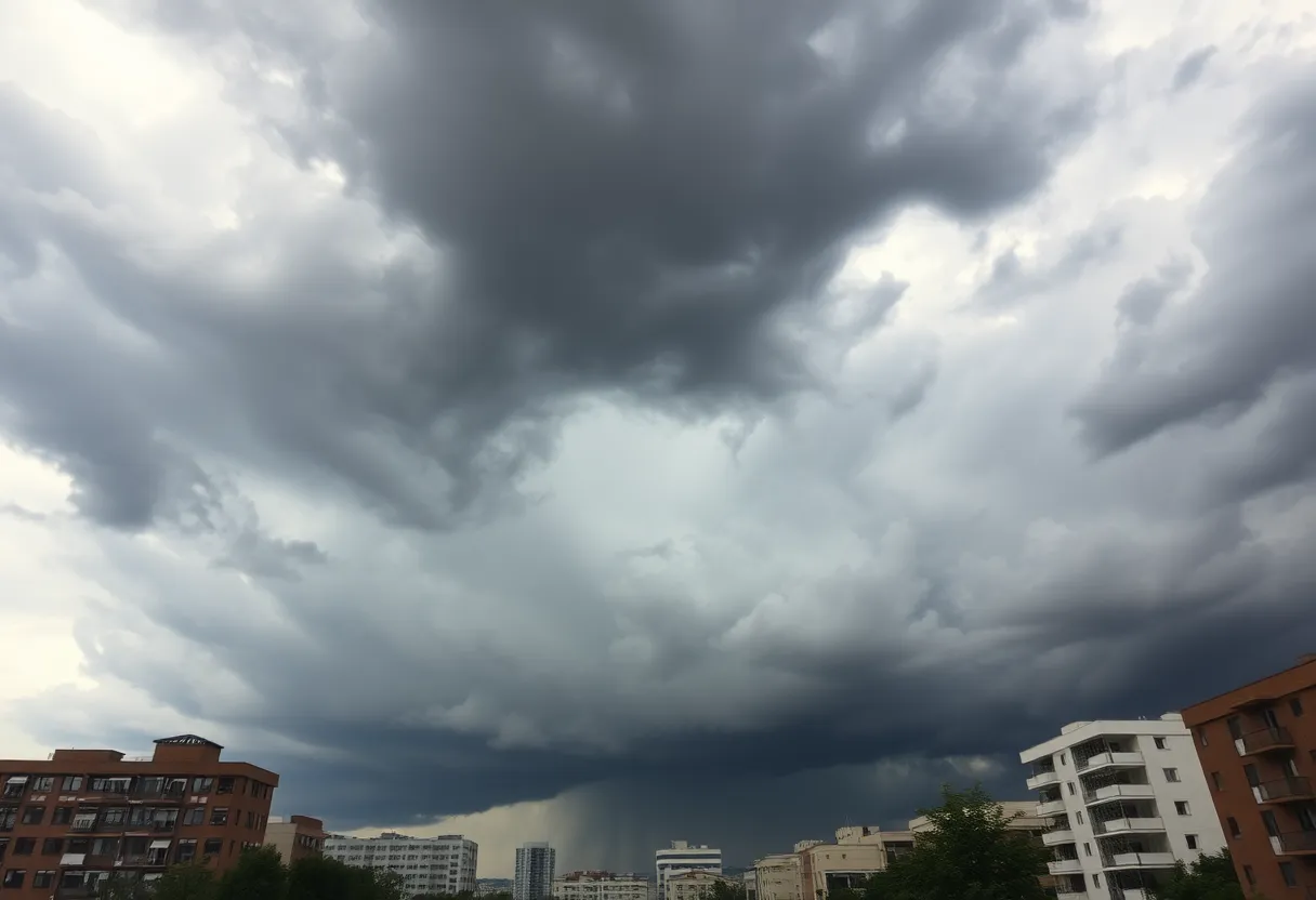 Dramatic clouds indicating severe weather in Tallahassee
