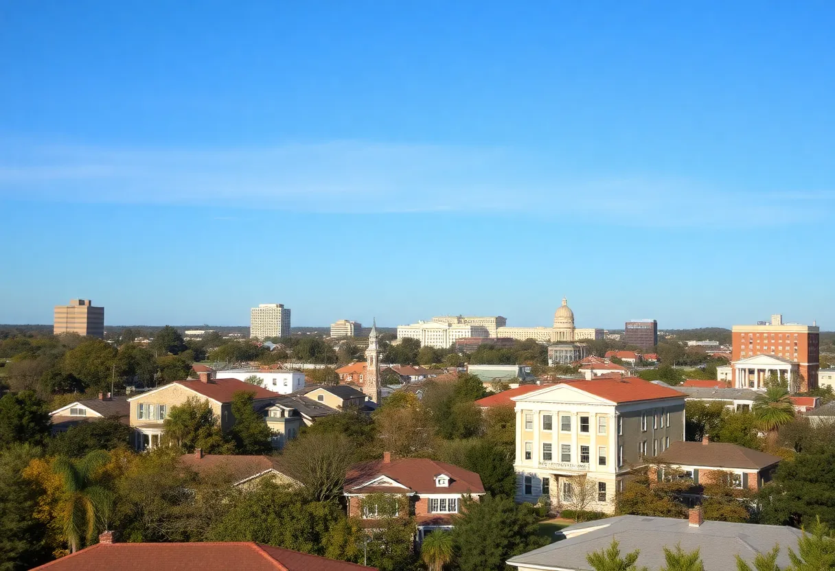 Skyline view of Tallahassee showcasing various architectural styles